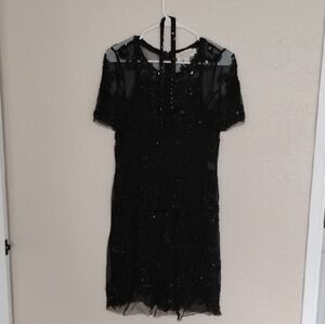 Needle & Thread Black Mini Dress